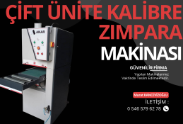 Çift Ünite Kalibre Zımpara Makinası